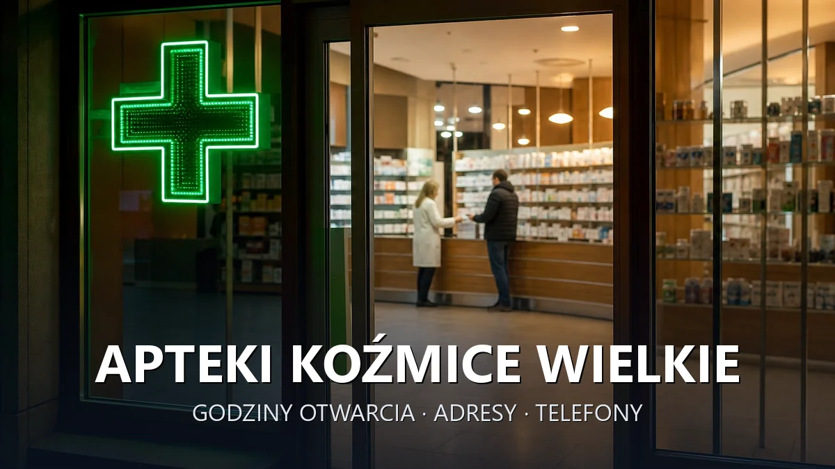Apteki Koźmice Wielkie, gmina Wieliczka, powiat wielicki - adresy, telefony, godziny otwarcia