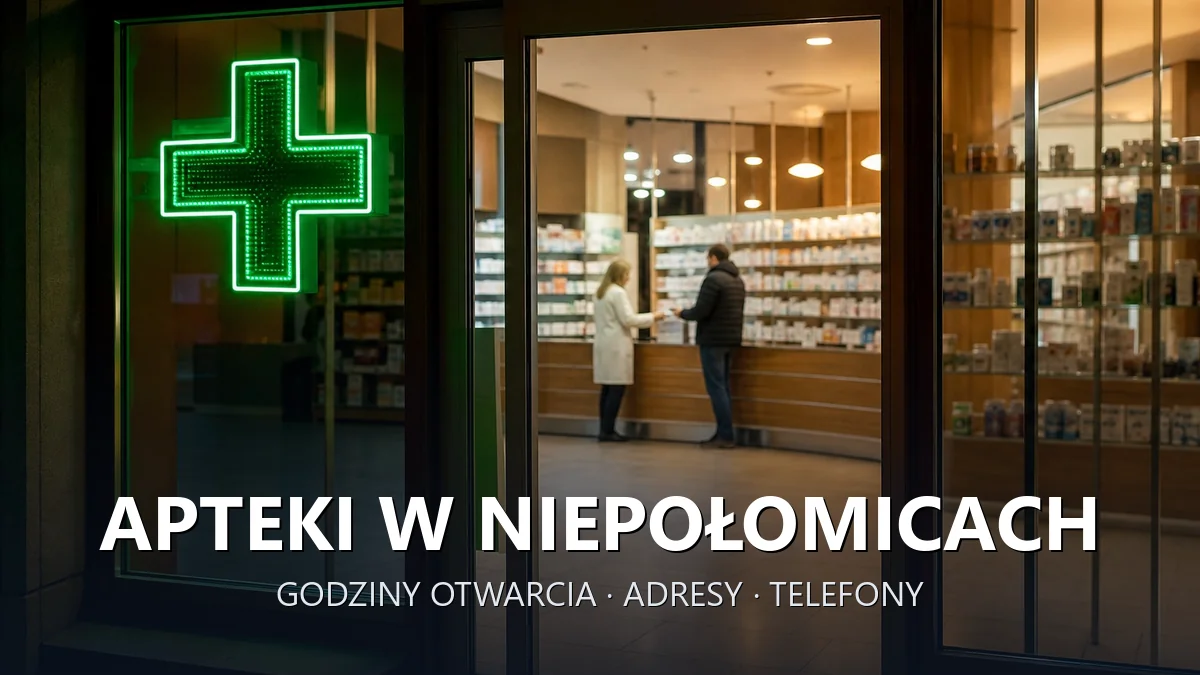 Apteki w Niepołomicach - godziny otwarcia i dyżury