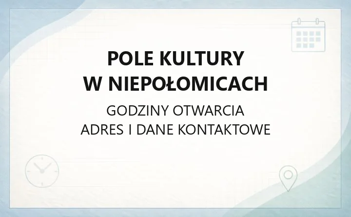Pole Kultury w Niepołomicach - kontakt, zajęcia i zespoły artystyczne