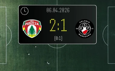 [PIŁKA NOŻNA] Puszcza Niepołomice – Polonia Warszawa 2:1 w Betclic 1. lidze – gospodarze odwrócili losy meczu