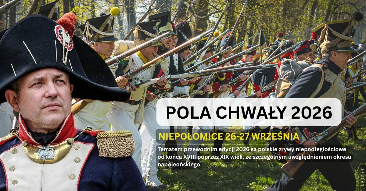 Grafika promocyjna wydarzenia Pola Chwały 2026: jubileuszowa edycja