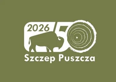 Grafika promocyjna wydarzenia 50-lecie Szczepu Puszcza – jubileusz w Niepołomicach