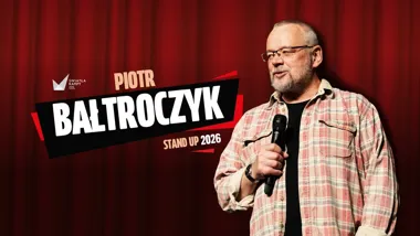Grafika promocyjna wydarzenia Piotr Bałtroczyk stand-up comedy 2027 w Niepołomicach