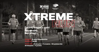 Grafika promocyjna wydarzenia Xtreme Run x Niepołomice Biegają – treningi biegowe