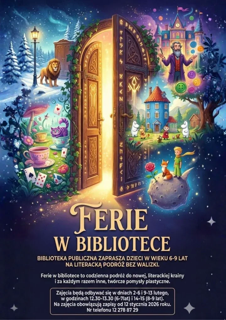 Ferie w Bibliotece w Niepołomicach - literackie wyprawy dla 6-9-latków