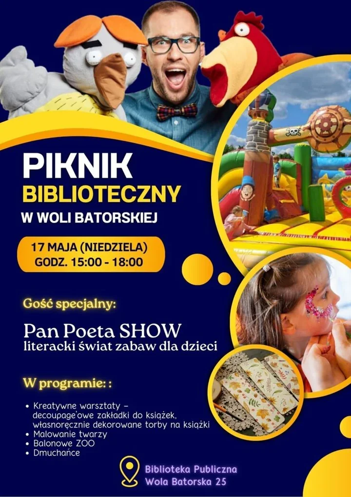 Piknik Biblioteczny w Woli Batorskiej - książki, zabawa i nowe miejsce dla dzieci