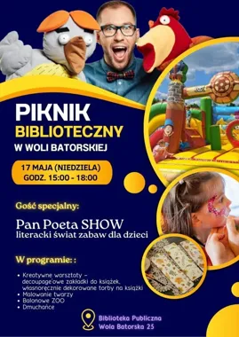Piknik Biblioteczny w Woli Batorskiej - książki, zabawa i nowe miejsce dla dzieci
