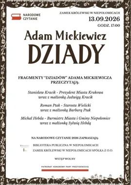 Mickiewicz w zamku. Niepołomice czytają „Dziady” razem