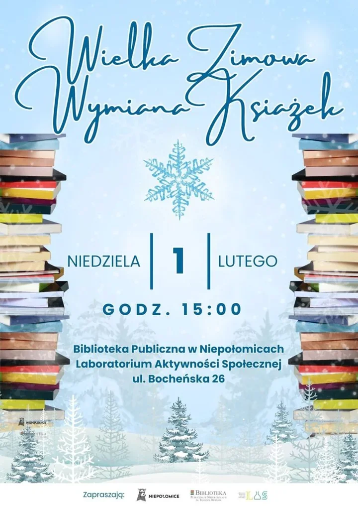 Zimowa wymiana książek w Niepołomicach - przynieś, wymień i odkryj coś nowego
