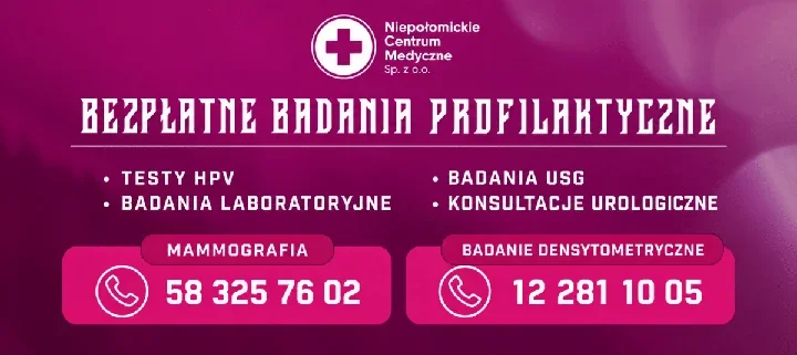 Bezpłatne badania w Niepołomicach. Mammografia bez skierowania
