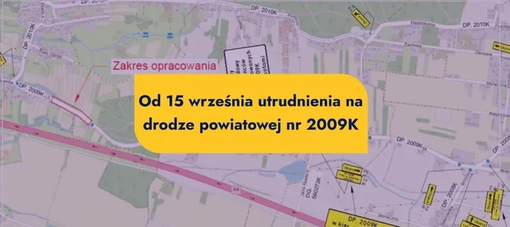 Droga w Staniątkach zamknięta. Kierowcy pojadą objazdem